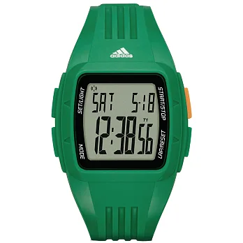 adidas 方型大面板電子腕錶-綠-小