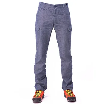 【hilltop山頂鳥】男款HITEC輕量吸濕快乾抗UV合身長褲S07M99-30藍