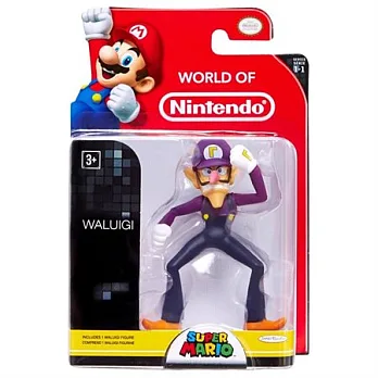 任天堂系列 2.5吋 限量可動公仔 1代 超級瑪莉歐 Waluigi 壞路易