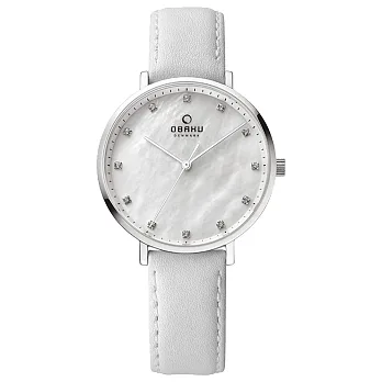 OBAKU 晨染無暇時尚皮帶錶-V186LXCWRW