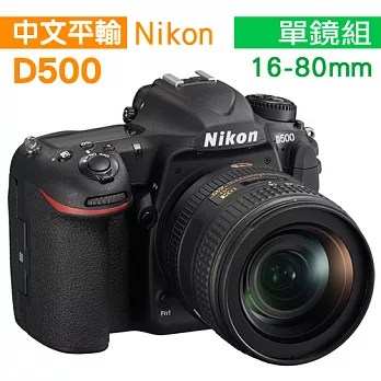 Nikon D500+16-80mm 單鏡組*(中文平輸)-送強力大吹球+細纖維拭鏡布+極細毛刷+數位清潔液+硬式保護貼