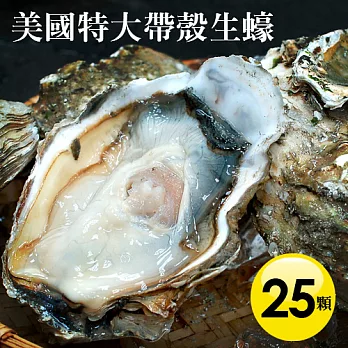 【優鮮配】美國特大帶殼生蠔25顆(400g&plusmn;100g/顆)免運組
