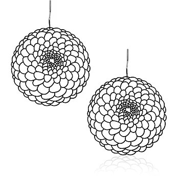 moorigin / 大理花耳環 M / 黑