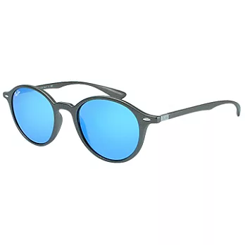 【Ray Ban 雷朋】4237F-6206/17_復古圓框雷朋太陽眼鏡(水銀藍玻璃鏡片)