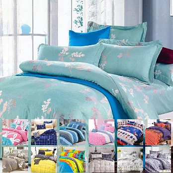 【法式寢飾花季】時尚典藏-天使絨加大雙人4件式鋪棉兩用被床包組大白兔