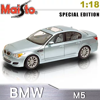 【Maisto】BMW M5《1/18》合金模型車-銀色