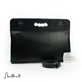 【Deux Filles en Fil法國摺疊包】SAC MARQUISE亮黑