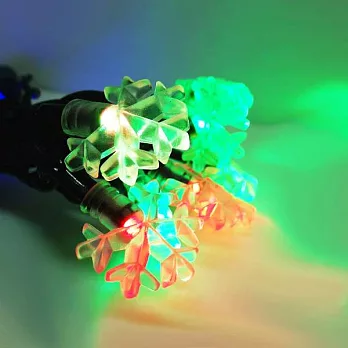 聖誕燈裝飾燈LED20燈雪花燈造型燈(彩色光)(插電式/自動雙色雙閃) YS-XLP020002