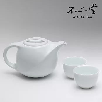 不二堂｜絲路茶壺茶杯組 (白瓷)