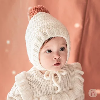 韓國Happy Prince Helen嬰童針織毛帽36M米白色