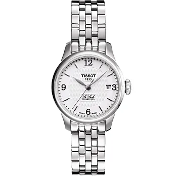 TISSOT LE LOCLE AUTOMATIQUE Lady 經典中的經典時尚女性優質機械腕錶-銀+數字面-T41118334