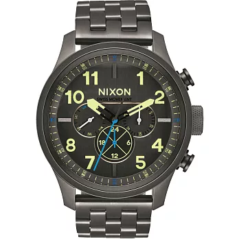 NIXON SAFARI DUAL TIME LEATHER 怒海潛龍時尚腕錶-A10811418