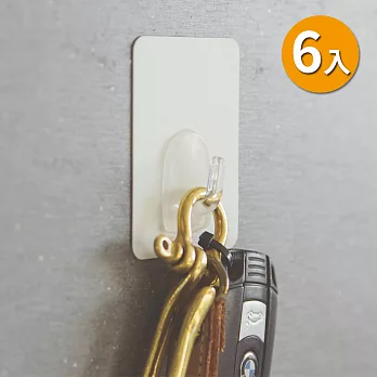 Peachy Life 無痕輕鬆貼多功能掛勾/單勾-6入組(顏色隨機)