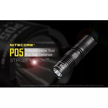 Nitecore P05 黑色/ 粉紅絲帶版 16340 手電筒一鍵爆閃 送電池黑色鋁合金