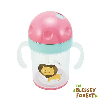 祝福森林 旋轉矽膠吸管練習杯-粉紅