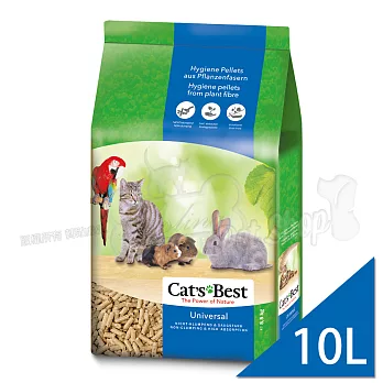 【CAT’S BEST 凱優】崩解木屑砂-藍標粗砂-10Lx4入(貓砂/木屑砂/環保砂/松木砂/小動物砂)