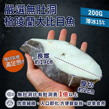 【優鮮配】嚴選大片無肚洞格陵蘭扁鱈魚12片(約200g/片)免運組