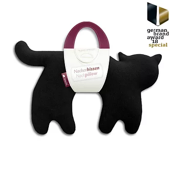 【德國萊思綺Leschi】旅行枕頭/辦公室/教室午休枕頭(貓造型 -黑色)