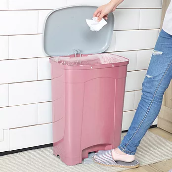 【nicegoods 好東西】吉利潔腳踏式垃圾桶40L-粉紅色