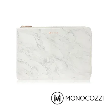 MONOCOZZI POSH 系列 專用皮革保護袋 (大理石白/ 適用 MacBook Pro 13 吋 (2016 Touch ID) )