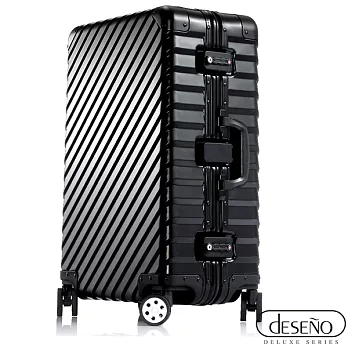 【U】Deseno - 輕量鋁鎂合金旗艦行李箱(三色可選)28吋 - 黑色