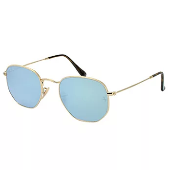 【Ray Ban 雷朋】RB3548N-001/30復古水銀鏡面太陽眼鏡(金框-水銀)