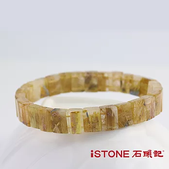 石頭記 天然鈦晶板型手鍊-財源廣進