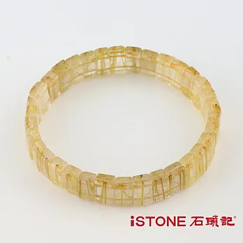 石頭記 天然鈦晶板型手鍊-業務必備