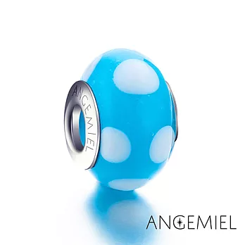 Angemiel安婕米 義大利925純銀 天藍點點 琉璃珠