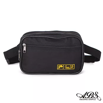 ABS愛貝斯 台灣製造 輕量防潑水兩用式腰包 側背包 (百搭黑) 709
