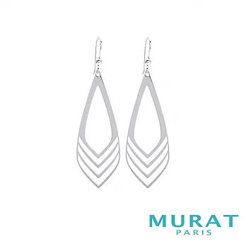 MURAT PARIS米哈巴黎 摩登線條菱形耳環