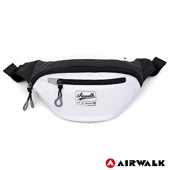 AIRWALK - 休閒實用多夾層收納腰包-白