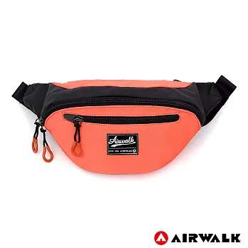 AIRWALK - 休閒實用多夾層收納腰包-橘