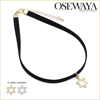 【日本Osewayaお世話や 】日本製-六芒星彈性纖維頸帶GOLD金