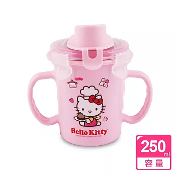 HELLO KITTY 不鏽鋼兒童吸管水杯／250ML