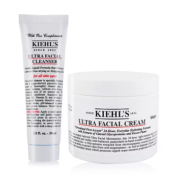 KIEHL’S 契爾氏 冰河醣蛋白保濕霜(125ml )+冰河保濕潔面乳(30ML)-國際航空版