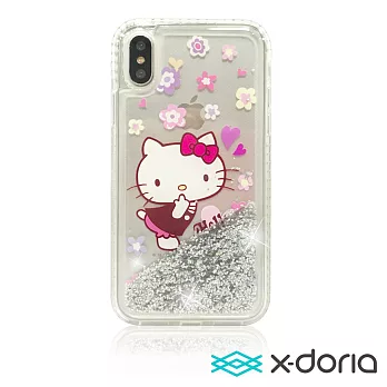 X-doria Hello Kitty iPhone X 保護殼 流光單鑽系列流光銀