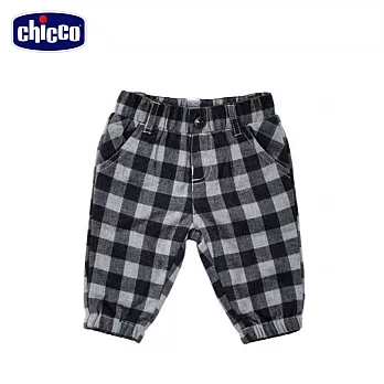 chicco-魔法熊-格紋雙層長褲12M格紋