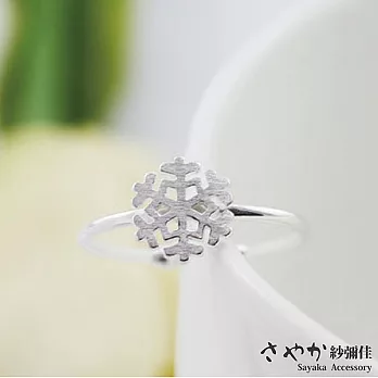 【Sayaka紗彌佳】純銀甜美風格雪花款戒指