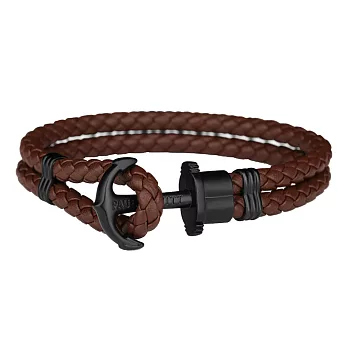 PAUL HEWITT  航海船錨手環-咖啡皮帶X黑扣S咖啡皮帶X黑扣