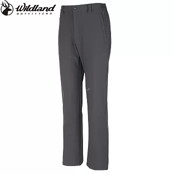 荒野 wildland 男SOFTSHELL 保暖長褲S深鐵灰