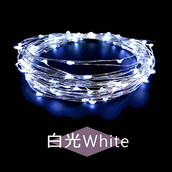 【JP嚴選-捷仕特】LED防水 繽紛氣氛燈串 萬聖/聖誕/浪漫/裝飾/滿天星 節日氣氛營造 防水 閃爍 發光 銅線燈 銀線燈 - 單色款 白光White