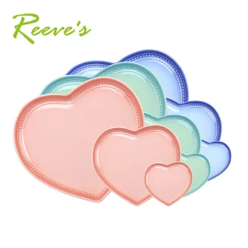 【韓國Reeves 維思】北歐FIKA陶瓷心形盤3件組(3色可選)蜜桃粉