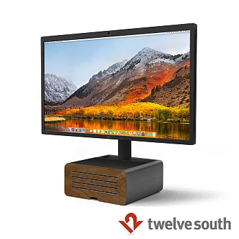 Twelve South Hirise Pro for iMac 金屬收納底座 (奢華版/木紋太空灰)