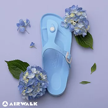 AIRWALK(女) -AB拖 EVA中性T字羅馬夾腳拖鞋US8島嶼天堂藍