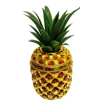 【摩達客】農曆春節新年 {招財金鳳梨旺來糖果盒} 擺飾/桌飾/收納盒