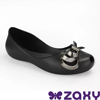 Zaxy 巴西 女 LUXURY 華麗閃耀魚口鞋-US8黑