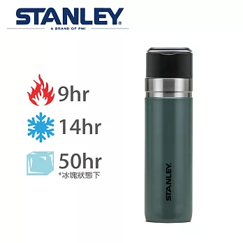 【Stanley】GO 系列提環隨行保溫瓶0.7L-錘紋綠