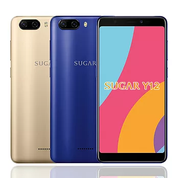 SUGAR Y12 全螢幕5.45吋雙卡美拍機※內附保護殼※海軍藍