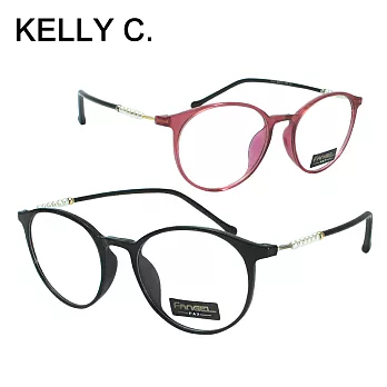 【KEL MODE】熱賣！珍珠造型眼鏡-圓細框(#3197)黑色